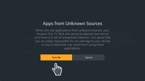 your device, and it will open the security settings menu for your . . For your security your tv is not allowed to install unknown apps from this source